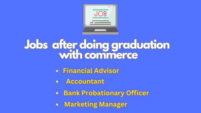 Jobs before doing graduation with commerce